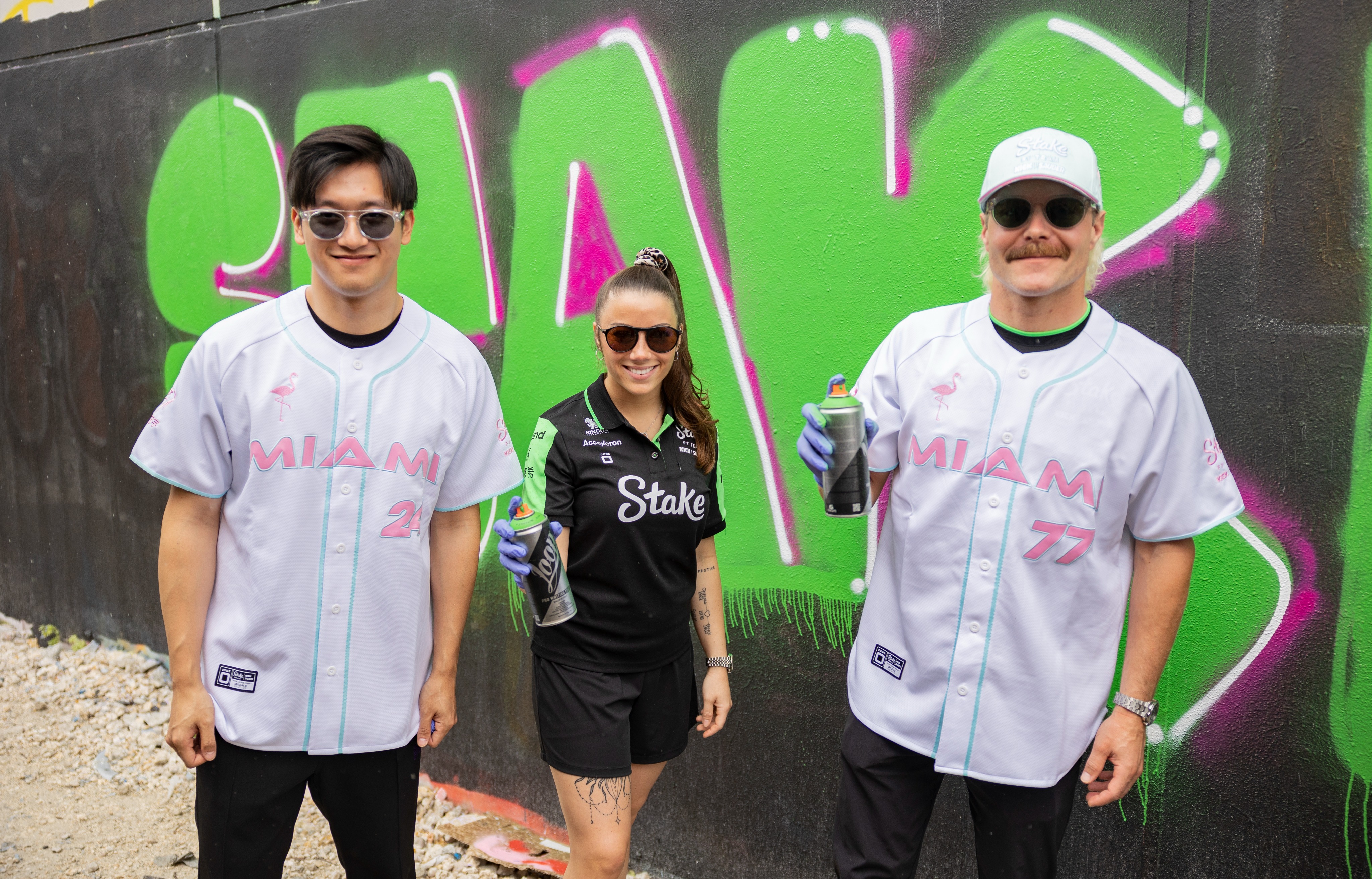 Stake F1 Team Kick Sauber Visits Art of Hip Hop Ahead of Formula One Miami Grand Prix 2024